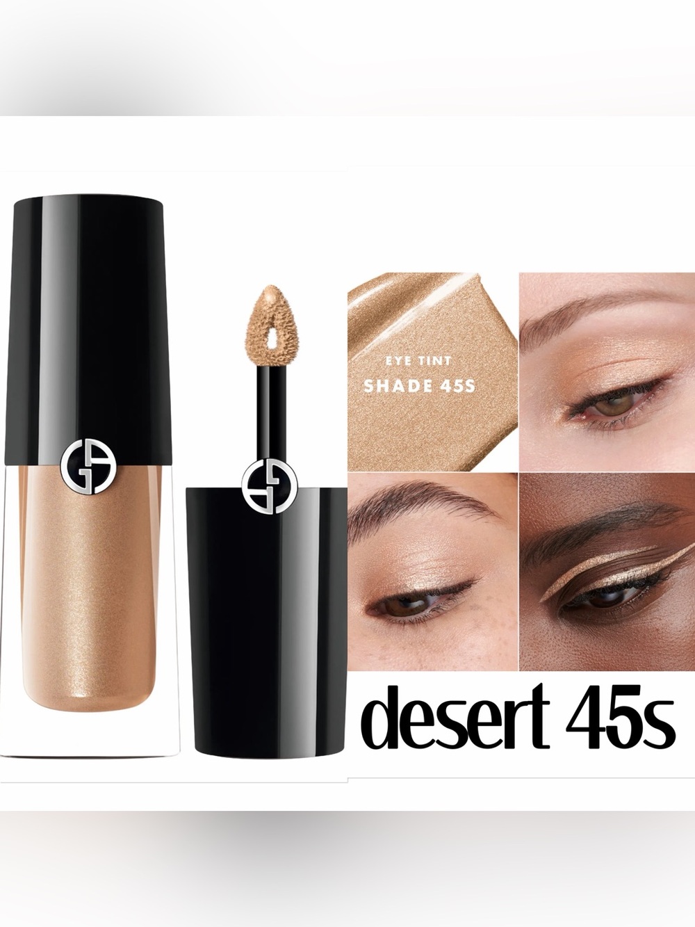 Giorgio Armani Eye Tint Long-Lasting Liquid Eyeshadow - 45S Desert NIB